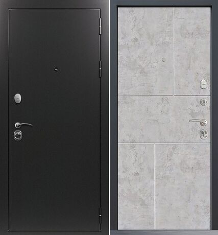 Входная дверь Command Doors Патриот графит 38 Бетон молочный